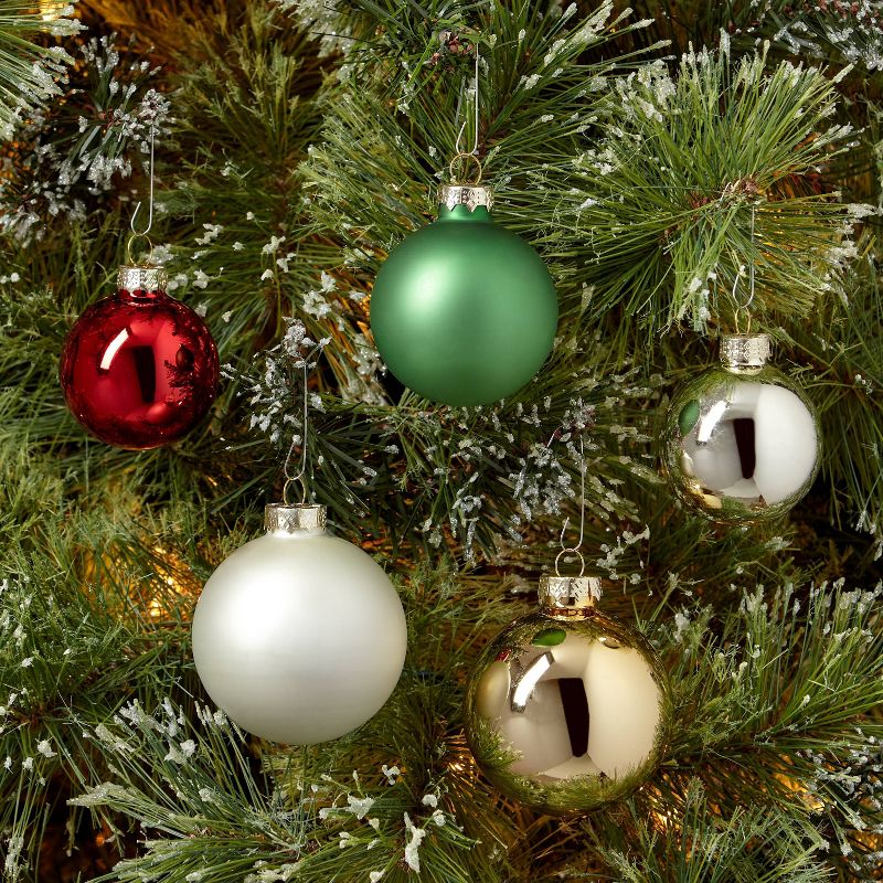 42ct Round Glass Christmas Tree Ornament Set - Wondershop™, 2 of 4