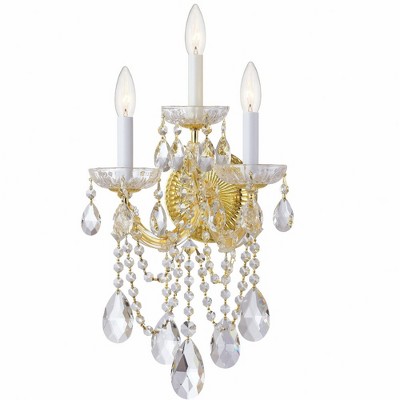 Crystorama Lighting Maria Theresa 3 - Light Sconce in  Gold
