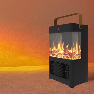 SEVOBAL Indoor Fireplaces Electric Fireplace Heater for Indoor Use, 1500W Space Heater Fireplace, Portable Fireplace Heater, Black, 16.4"*11.11"*7" - 1 of 4