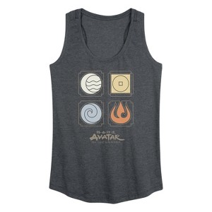 Women's - Avatar: The Last Airbender - Nations Symbols Graphic Racerback Tank - 1 of 4