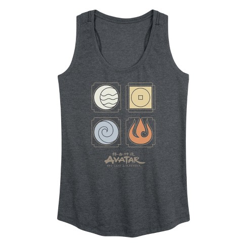 Women's Avatar: The Last Airbender Nations Symbols Graphic Racerback ...