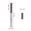 Unique Bargains HRC55 Carbide AlTiN Coated 4 Flutes Square Nose End Mill - 2 of 4