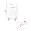 NicBex Mobile Kitchen Island Cart Morden Kitchen Carts on Wheels with Storage, 1 Open Shelf, 1 Drawer and 12 Bottle Racks for Kitchen - 4 of 4
