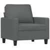 vidaXL Sofa Chair with Footstool Dark Gray 23.6 in. Fabric - 4 of 4
