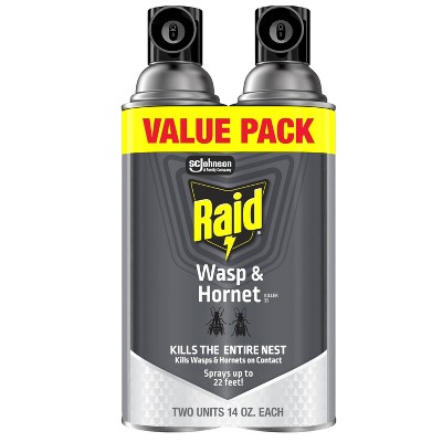 Raid Wasp and Hornet Killer Bug Spray - 2ct/14oz each