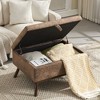 CAVINAS Mid-Century Lift-Top Storage Ottoman Bench– Solid Wood Frame with Safety Hinge, Versatile Coffee Table & Seating, Ottoman with Storage - 4 of 4
