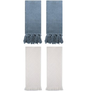 REGALWOVEN 4 Packs Cotton Soft Absorbent Boho Turkish Decorative Hand Towels - 1 of 4