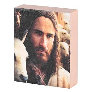 Dicksons Portrait Head Of Christ, Multicolor 4 x 3 Inch MDF Wood Tabletop Block Sign Plaque - 1 of 3