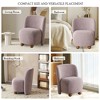 Modern Low Back Accent Chair, Upholstered Armless Living Room Chairs,white-Christopher Knight Home - 4 of 4