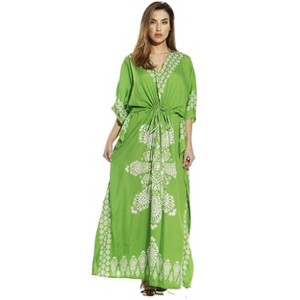 Riviera Sun Maxi Length Cinch Waist Caftan Kaftans for Women - 1 of 2