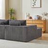 87" Cloud Plush Sectional Chaise with Reclining Sofa Bed - No Assembly, Modern Indoor Lounge - 2 of 4