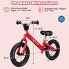 Costway 12 Inch Toddler Balance Bike No Pedal Training Bicycle with Inflatable Rubber Tires Yellow/White/Red - 3 of 4