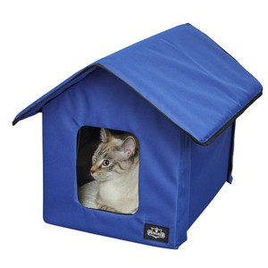 Heated Cat House - Double-Door Cat Bed with Zippered Roof, Pet Heating Pad, Cover - For Garage, Porch, Barn, or Basement by PETMAKER - 1 of 4