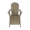 WestinTrends Tuscany HIPS Outdoor Patio Folding Adirondack Chair with Ottoman (2-Piece Set) - 3 of 4