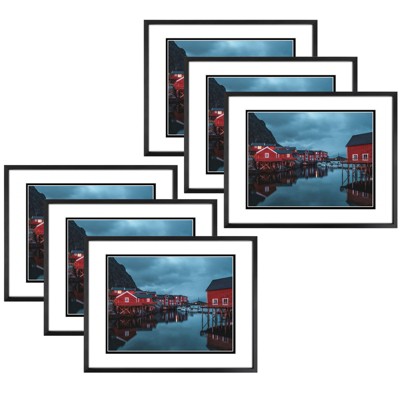 Golden State Art 8.5x11 Aluminum Picture Frame 1.02 Inch Thickness - Pack of 6