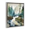 Stupell Industries Watercolor Creek Landscape Floating Frame Canvas Art - 2 of 4