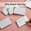 Staples Ruled Index Cards on a Ring Blue Poly Cover 3" x 5" TR21580 - 3 of 4