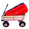 Garden Cart Utility Wagon 176 LBS Large Loading Capacity Metal Garden Wagon All Terrain Pulling Cart,abstract,pink,39.37''L x 19.30''W x 20.28''H - 2 of 4