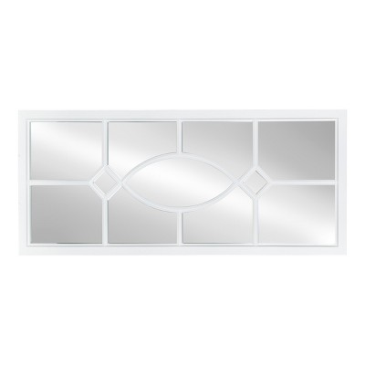 Cassat Full-Length White Windowpane Wall Accent Mirror
