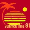 Men's Design By Humans Retro Summer Time Sunset 81 By astrofire T-Shirt - 2 of 2
