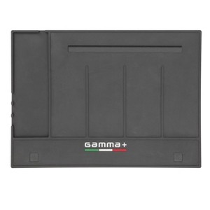 GAMMA+ Professional Barber Appliance Magnetic Mat and Station Organizer, Anti-Slip, Durable Heat Resistant Silicone, Hair Styling Tools, Black - 1 of 4