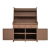 NicBex 65" Potting Bench Table, Fir Wood Workstation with Storage Shelf, Drawer and Cabinet, Brown - 4 of 4