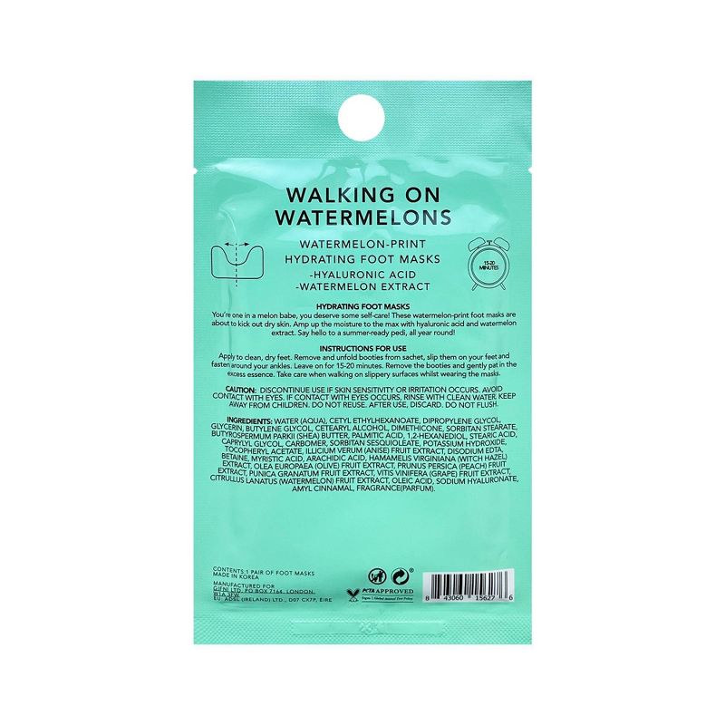 Holler and Glow Ultra Hydrating Foot Mask - Walking On Watermelons - 0.6 fl oz, 3 of 7