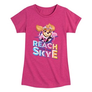 Girls' - Paw Patrol - Reach For The Skye Fitted Short Sleeve Graphic T-Shirt - 1 of 4