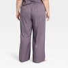 Women's Luxury Collection Shadow Striped Satin Pajama Pants - Auden™ - 2 of 3