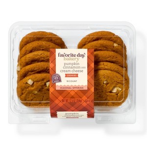 Pumpkin Cinnamon Cream Cheese Cookies - 12.5oz/10ct - Favorite Day™ - 1 of 3