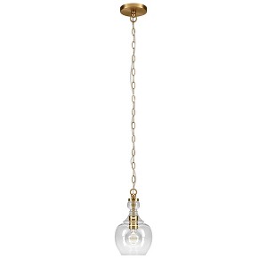 Hampton & Thyme 7" Wide Pendant with Glass Shade - 1 of 4