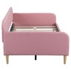 YOOCOZZ Twin Size Linen Upholstered Wood Daybed with Button Tufting Backrest and Armrests - 4 of 4