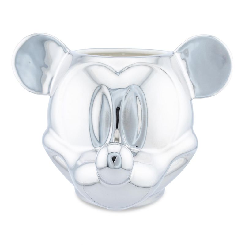 Silver Buffalo Disney 100 Mickey Mouse 3D Sculpted Platinum Ceramic Mug | Holds 20 Ounces, 2 of 4