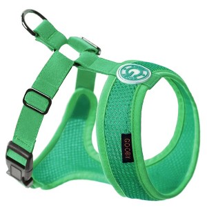 Gooby Freedom Harness II, Choke Free Mesh Harness for Small Dogs with Microsuede Straps, Hunter Green, Medium - 1 of 1
