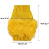 INSPIRE CHIC Women's Elastic Faux Fur Knit Half Finger Thumb Hole Wrist Sleeves Gloves for Windproof Dress 1Pair - 2 of 4