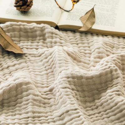Attop All-Season Breathable Gauze Cotton Throw Blanket - 50"x70" Large Size, Soft Lightweight for Couch & Bed