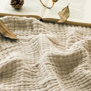 Attop All-Season Breathable Gauze Cotton Throw Blanket - 50"x70" Large Size, Soft Lightweight for Couch & Bed - 1 of 4