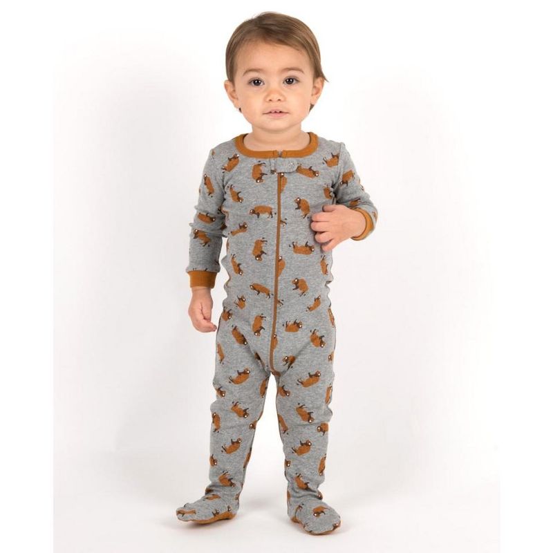 Leveret Footed Zoo Animals One Piece Pajamas  , 2 of 4