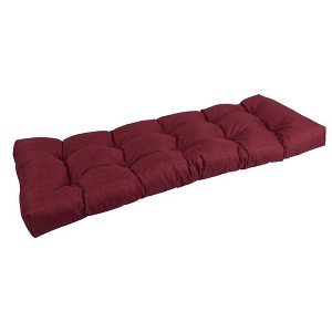 Blazing Needles, 51-inch by 19-inch Tufted Solid Outdoor Spun Polyester Loveseat Cushion - 1 of 3