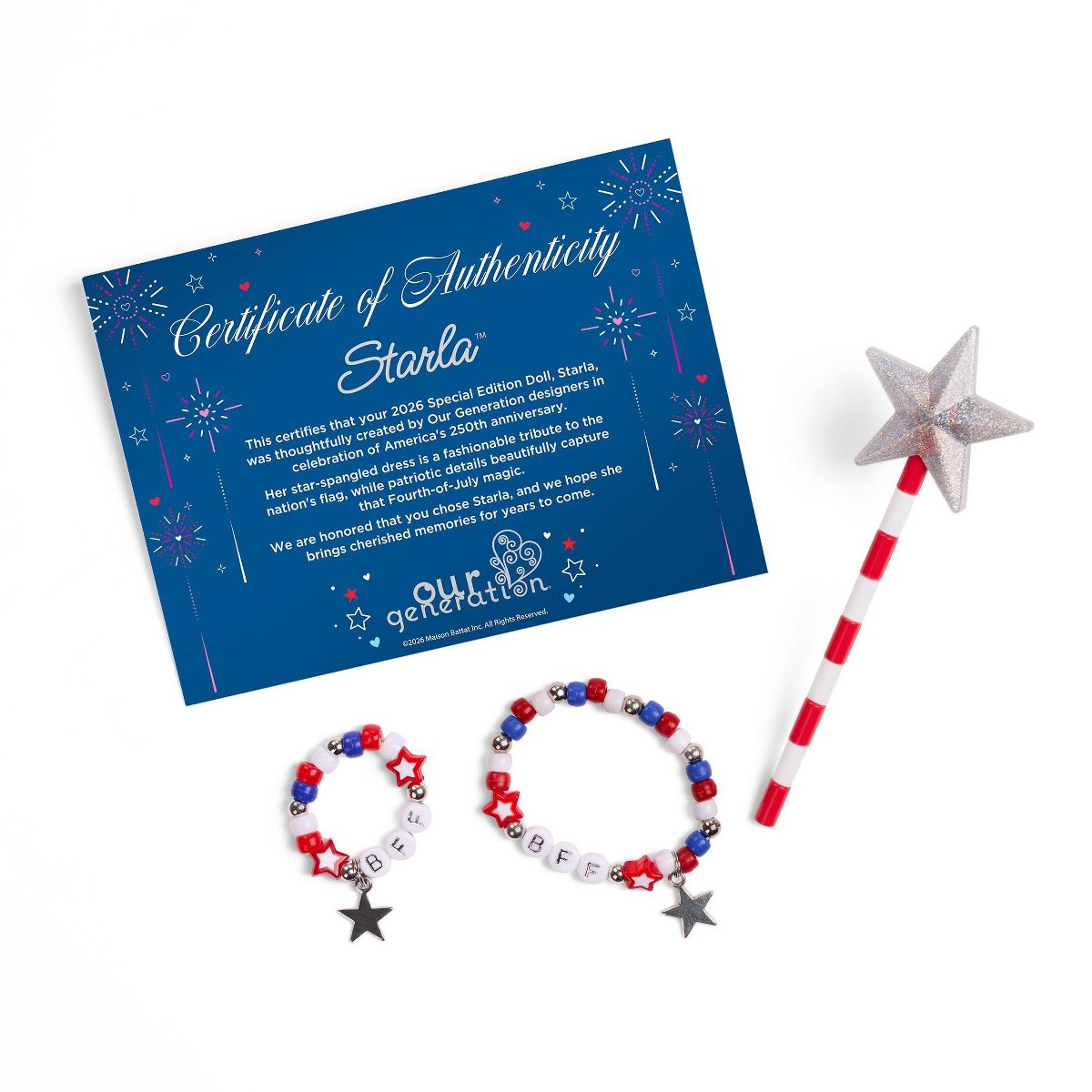 Детские куклы Our Generation Starla Fourth of July 18" Doll and Accessories Keepsake Collection 2026 Celebration Series — фото 8