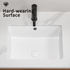Hrinhom 19.7"W Rectangle Undermount Bathroom Sink Under Counter,Modern Porcelain Basin Sink Without Faucet - 2 of 4