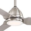 54" Minka Aire Modern Outdoor Ceiling Fan with LED Light Remote Brushed Nickel Etched Opal Glass Wet Rated for Patio Exterior Barn - 3 of 4