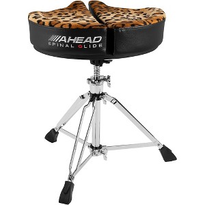 Ahead Spinal-G 3-Leg Drum Throne with Leopard Print Cloth Top and Black Sides 18 in. - 1 of 4