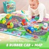 Joyfy 8 PCS Rubber Cartoon Cars with Play Mat, Mini Bath Toy Car for Toddlers, Boy Toys Birthday Gift, Party Favors for Kids Toddlers 2 3+ Year Old - 2 of 4