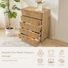 Chest of Dresser, 5 Wave Pattern Chest Of Drawers, Fluted Panel Dresser, Modern Dressers for Storage Drawers Clothes, for Closet Living Room, Bedroom - 4 of 4