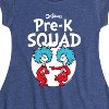 Girls' - Dr. Seuss - Pre-K Squad  Thing 1 and Thing 2 Fit & Flair Cap Sleeve Dress - 2 of 4