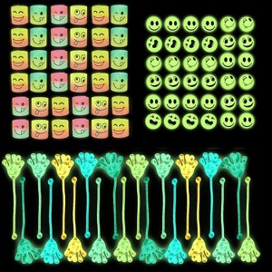 4E’s Novelty 108-Piece Glow in the Dark Party Favors – Bouncy Balls, Sticky Hands & Spring Toys - 1 of 4