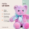 Bearington Rainbow Teddy Bear: Lil Gem Bear, Handsewn 12" Plush Animal in Rainbow Pink, Blue and Purple - 2 of 4