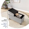 StorageBud Storage Ottoman for Bedroom End of Bed, Faux Leather Storage Bench, Large Storage Ottoman Bench, Entryway Bench with Storage - 2 of 4