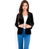 Anna-Kaci Women's Velvet Blazer With Notch Collar And Front Pockets - 2 of 4